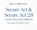 Webinar: Secure Act & Secure Act 2.0 Clarifications and Additions